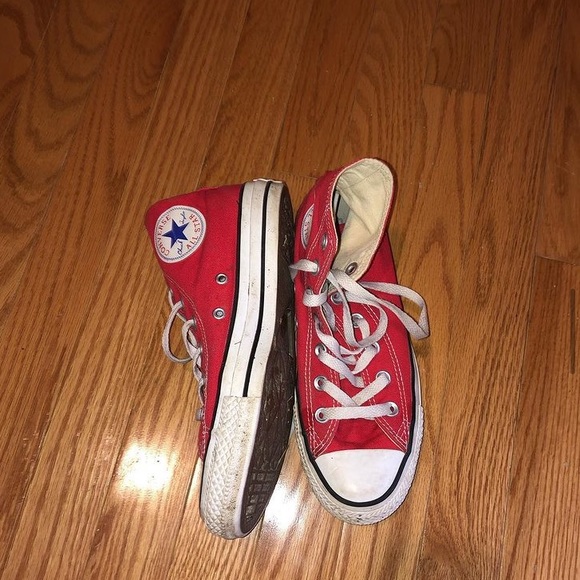 Shoes - Red hightop converse
